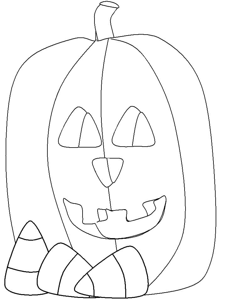 Desenho de uma Abóbora de Halloween para Colorir