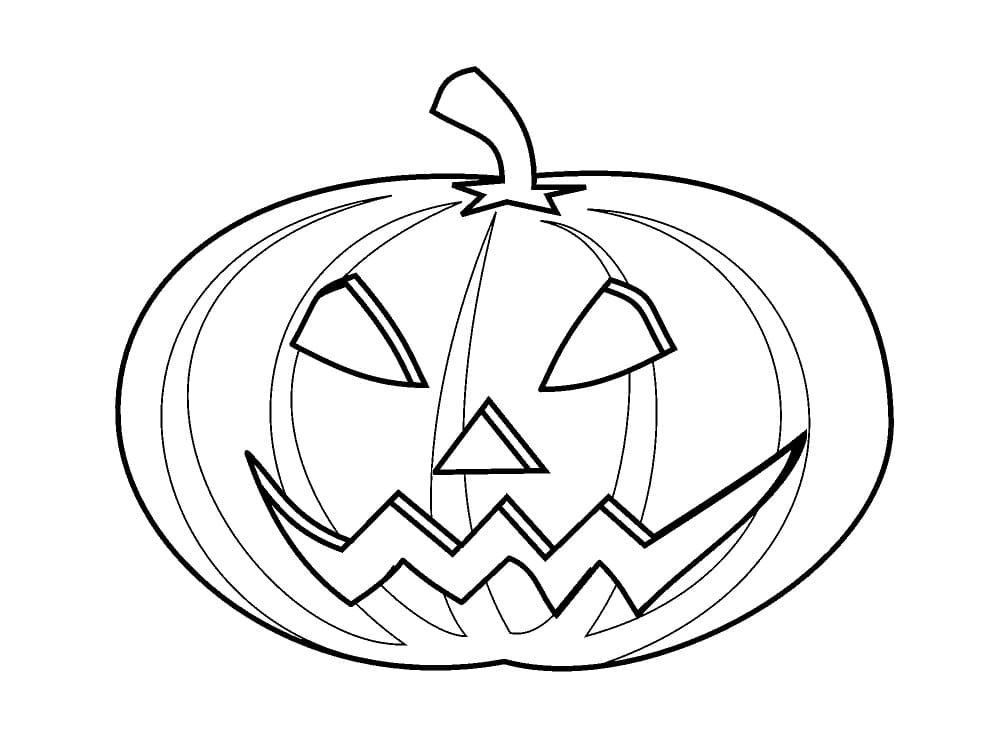 Desenho Imprimivel de Abóbora de Halloween para Baixar