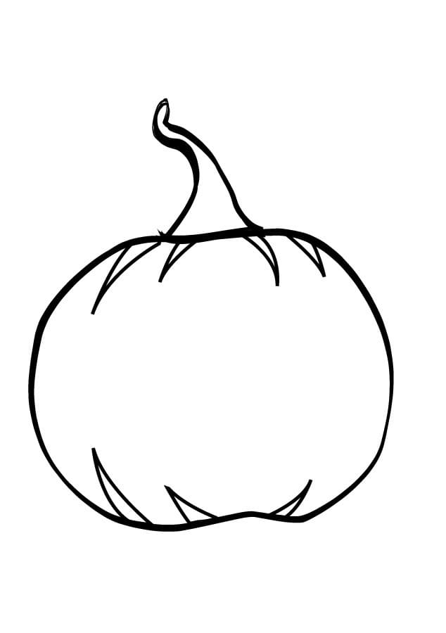 Desenho de Abóbora Bem Fácil de Desenhar e Colorir