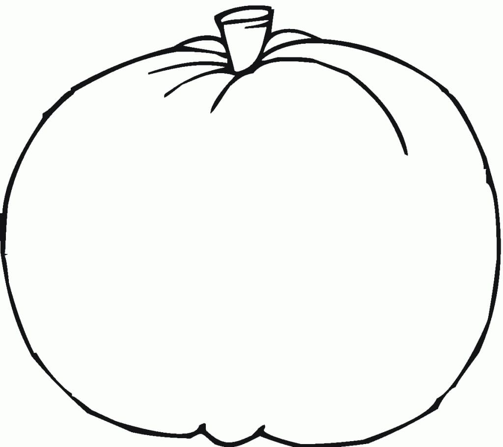 Desenho de Abóbora Muito Fácil para Colorir