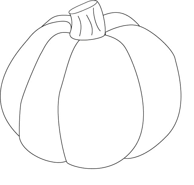 Desenho de Abóbora para Crianças para Colorir