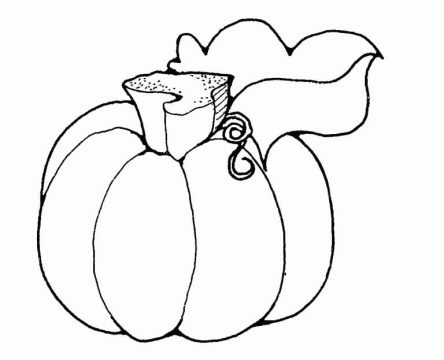 Desenho Em Pdf De abóbora Com Poucos Detalhes Para Colorir