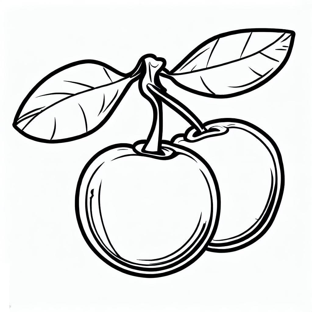 Desenho de a Acerola para Colorir