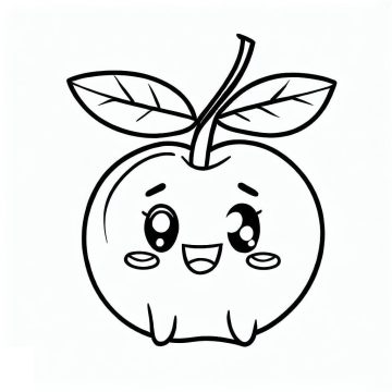Desenho De Acerola Muito Fofa Para Colorir