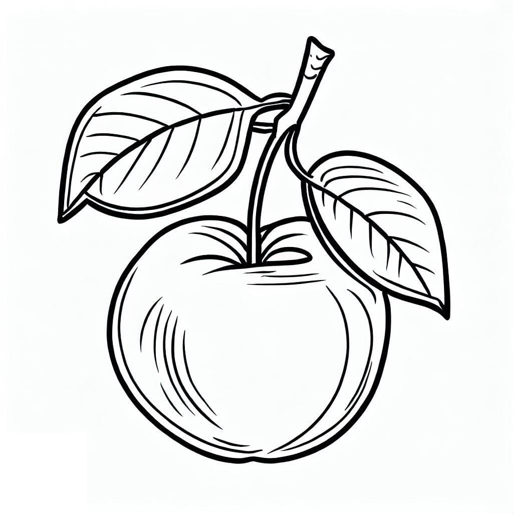Desenho de uma Acerola para Colorir
