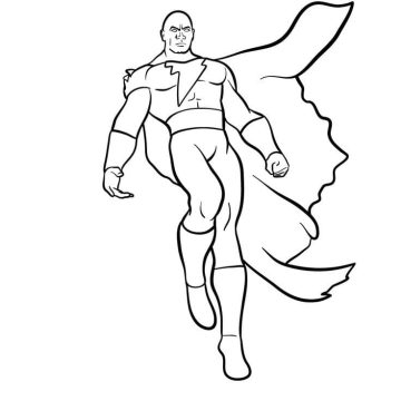 Desenho adão Negro Imprimir Colorir