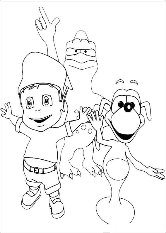 Desenho Adiboo e Amigos para Colorir