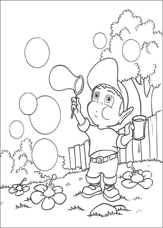 Desenho Adiboo e Bolinhas de Sabão para Colorir