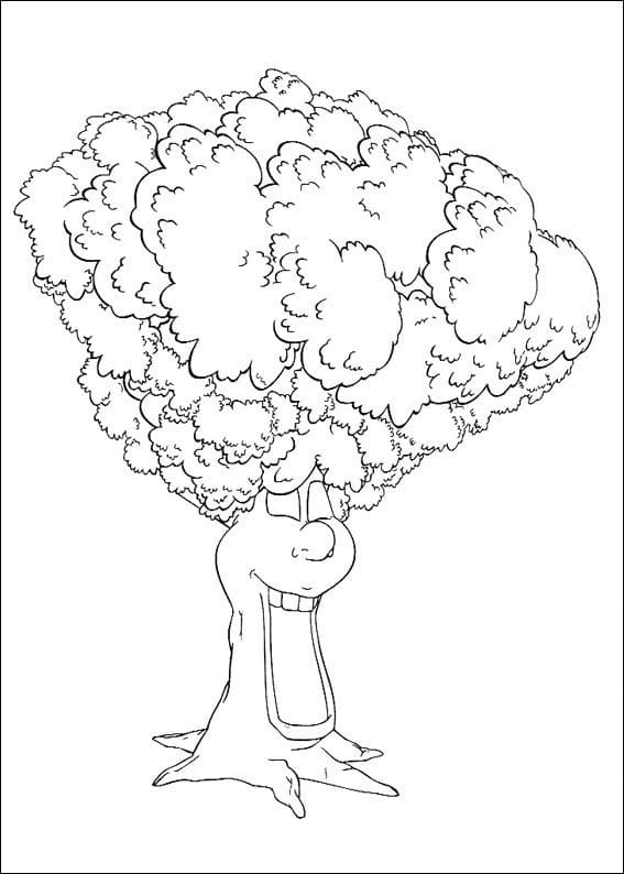 Desenho Árvore de Adiboo para Colorir