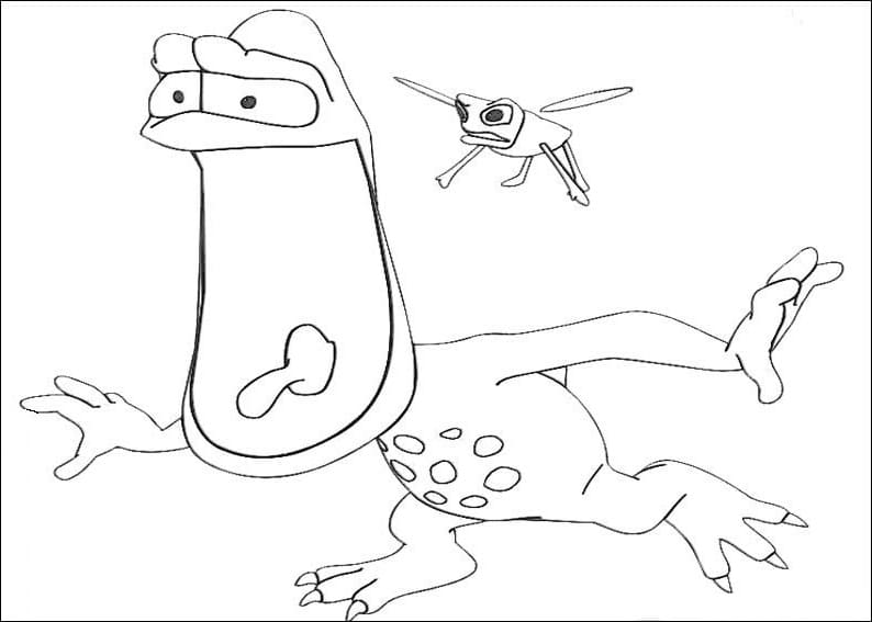 Desenho de Personagens de Adiboo para Colorir