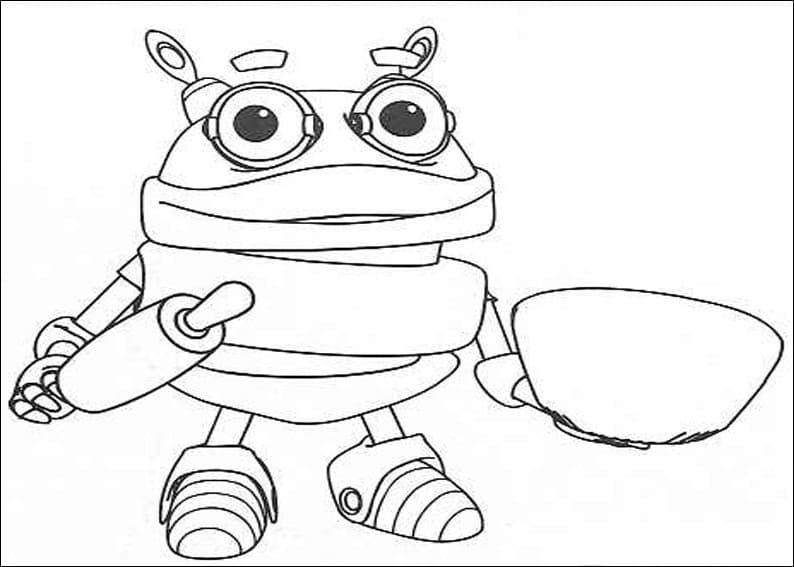 Desenho de Robô Cozinheiro de Adibou para Colorir