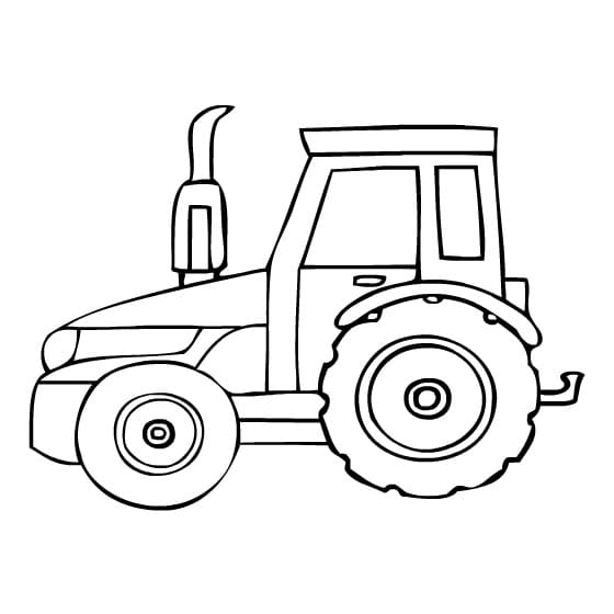 Desenho de um Trator para Colorir