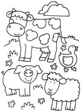 Desenho Pdf De Fazenda Fofa Para Colorir
