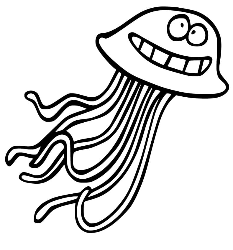 Desenho de Água Viva Desenho Infantil para Colorir