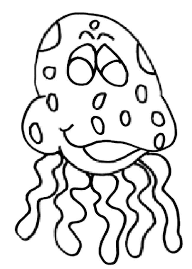 Desenho de Água Viva Diferente para Colorir