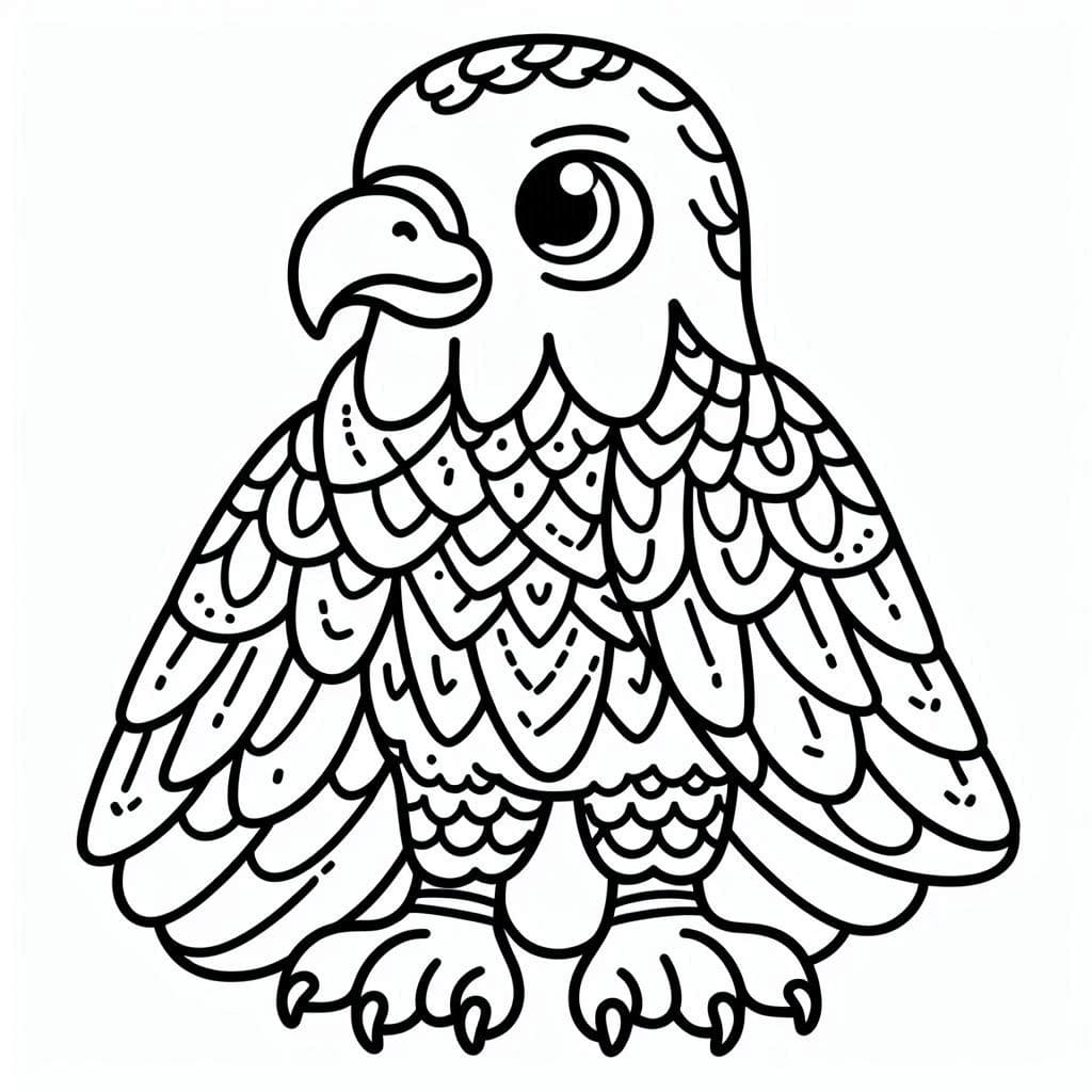 Desenho de Águia Grátis para Colorir