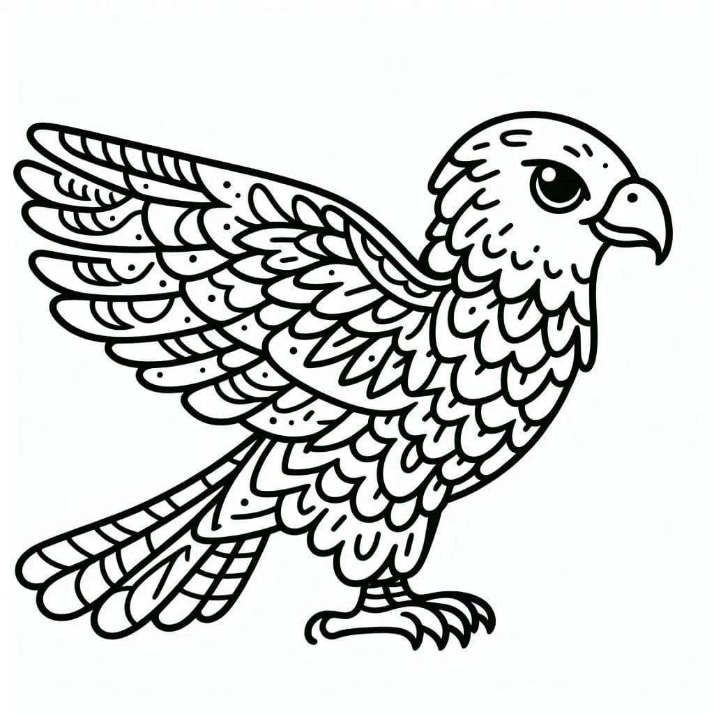 Desenho de Águia Imprimivel para Colorir