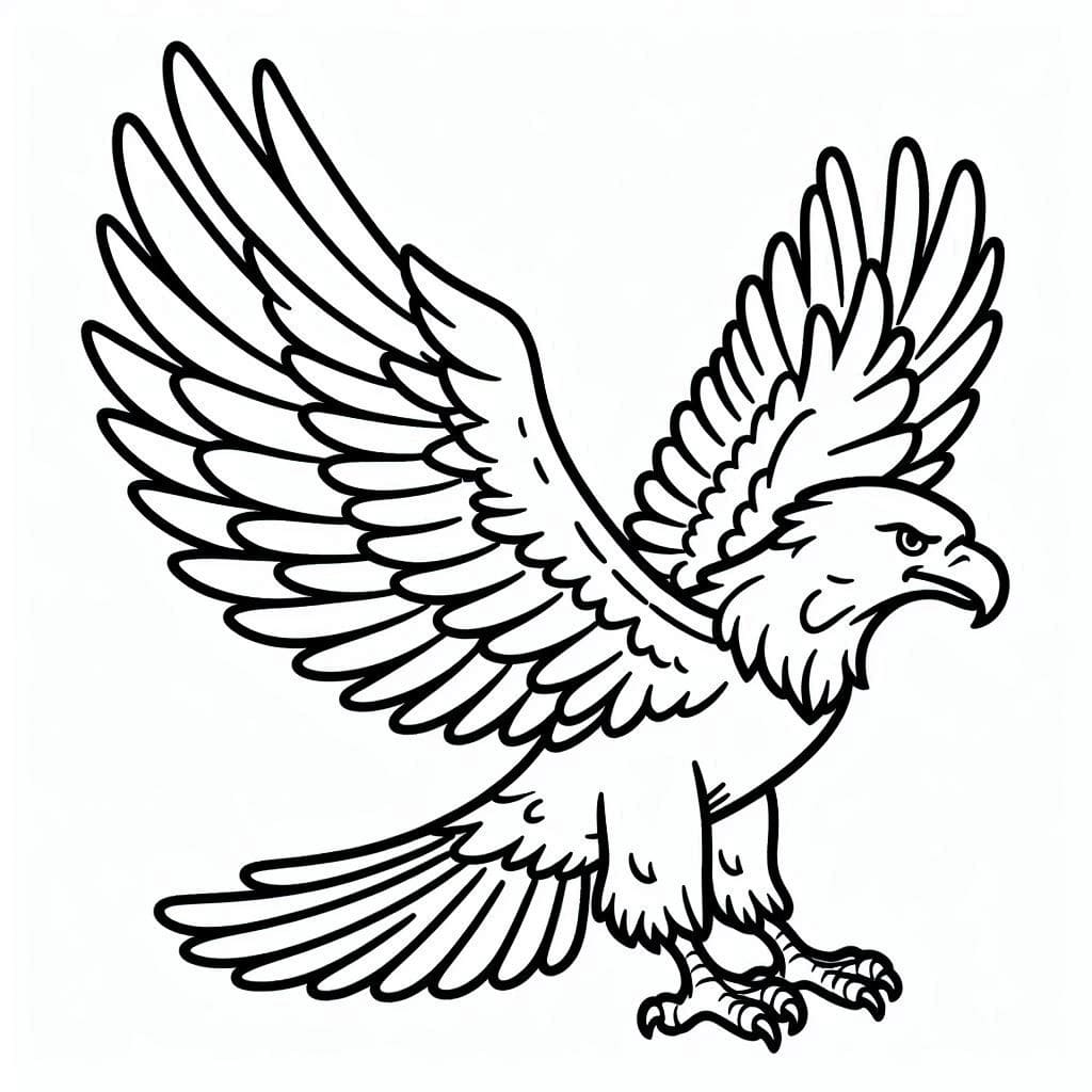 Desenho de Águia Maravilhosa para Colorir