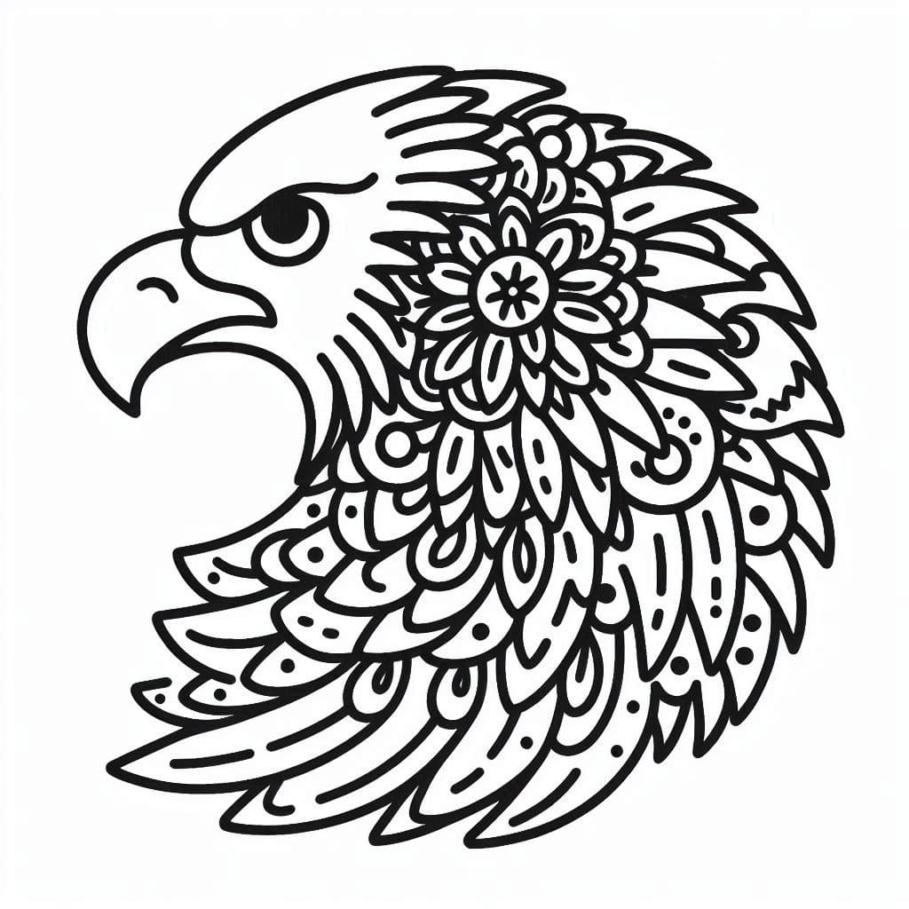 Desenho de Bela Águia para Colorir