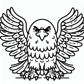 Desenho De Foto De águia Para Colorir