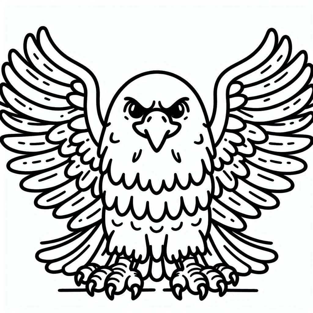 Desenho de Foto de Águia para Colorir