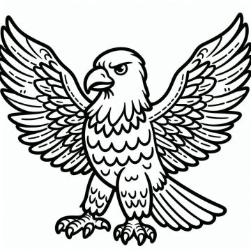 Desenho De Imagem De águia Para Colorir