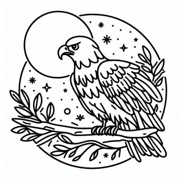 Desenho De Pintura De águia Para Colorir