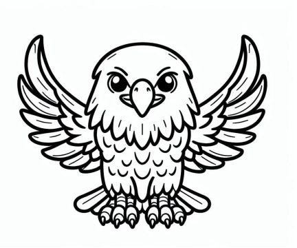 Desenho De Uma águia Muito Fofa Para Colorir
