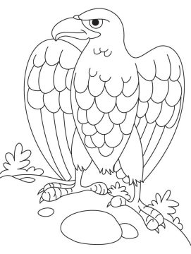 Desenho De incrível águia Na Floresta Para Colorir Em Pdf grátis