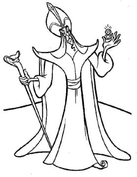 Desenhos De Jafar De Aladim Para Colorir