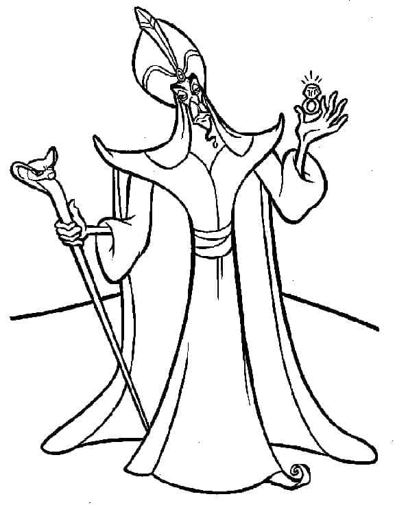 Desenhos de Jafar de Aladim para Colorir