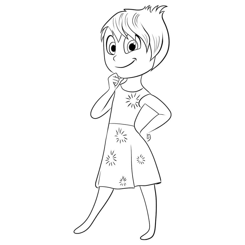 Desenho de Alegria Divertida Mente 2 para Colorir