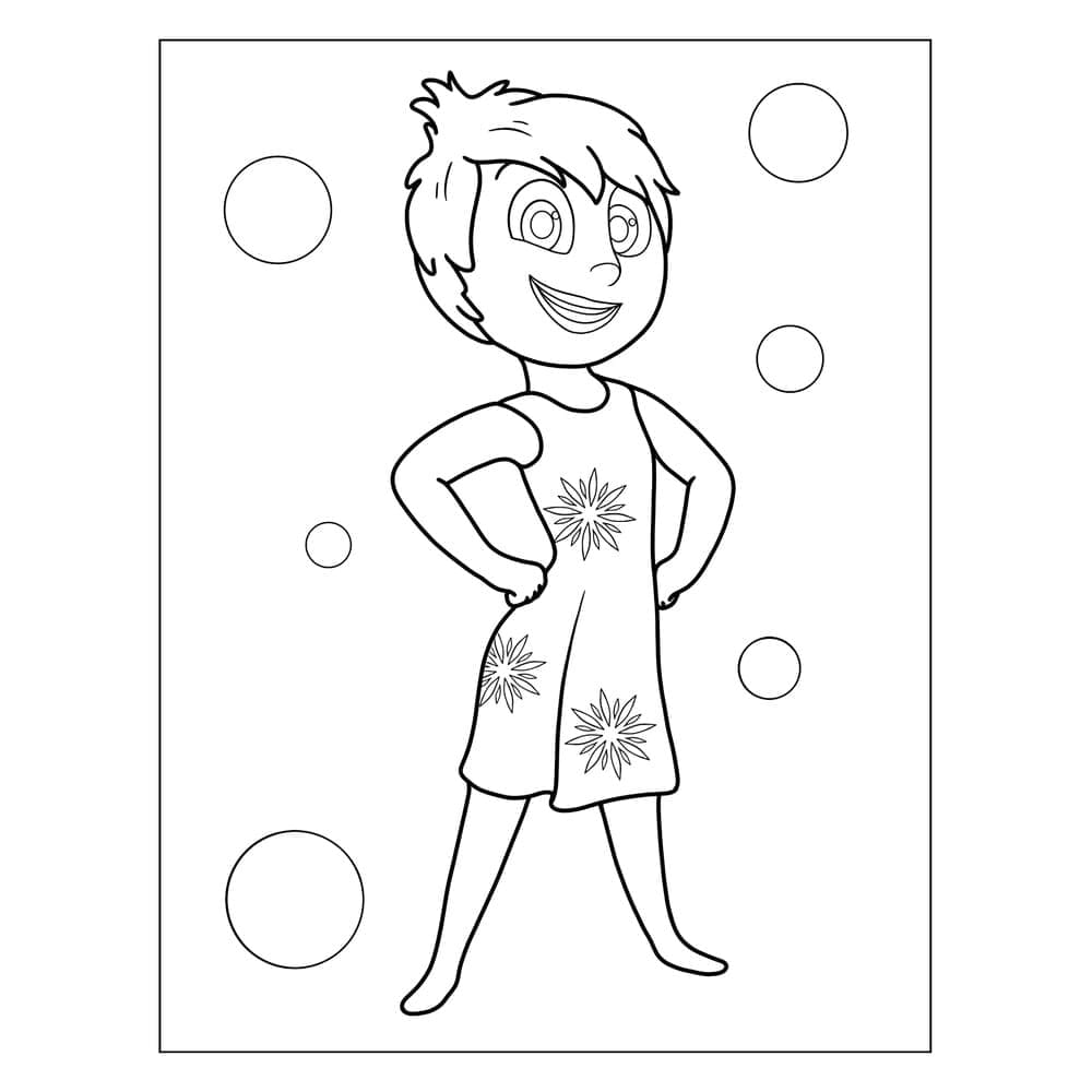 Desenho de Divertida Mente 2 Alegria para Colorir