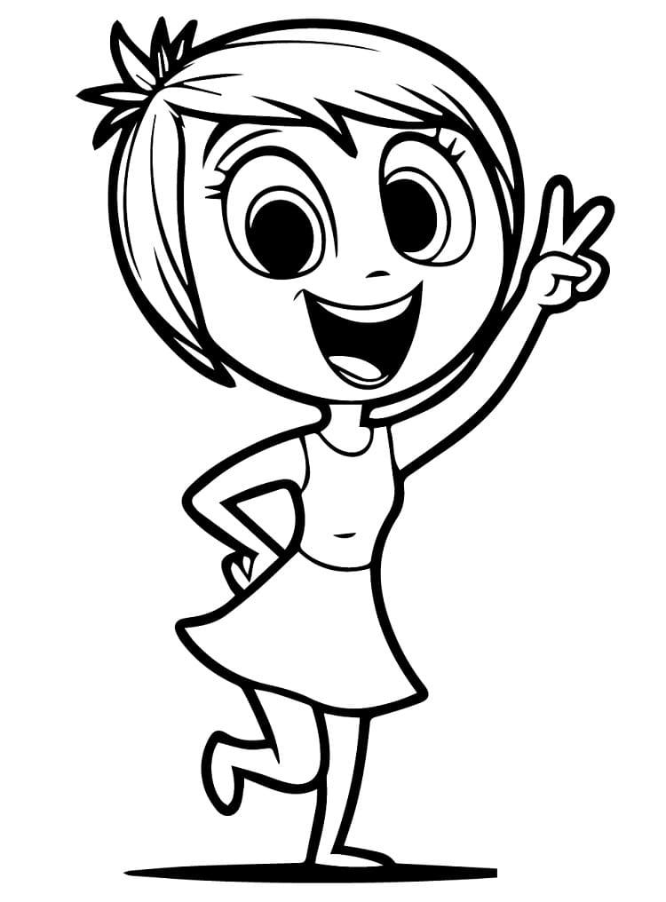 Desenho de Alegria Disney para Colorir
