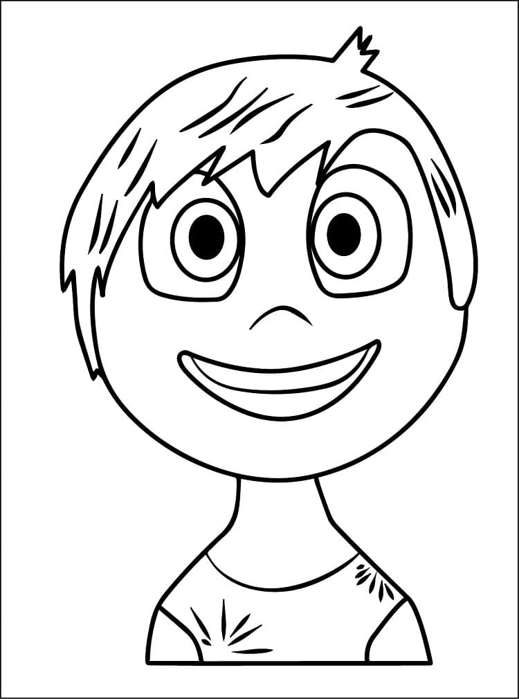 Desenho de Alegria Feliz para Colorir