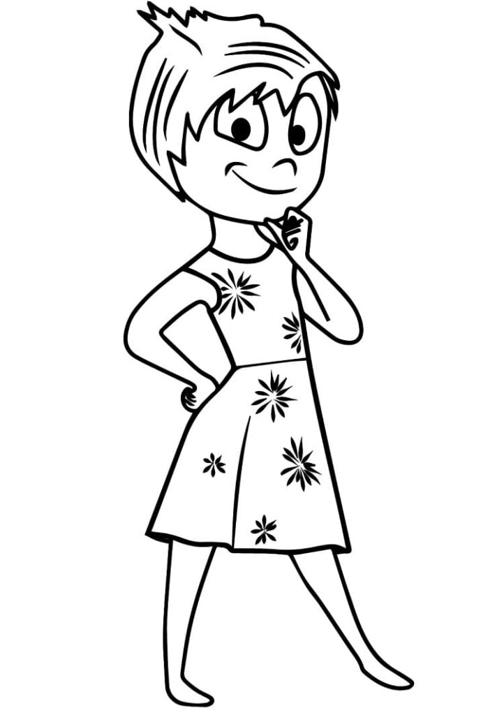Desenho de Alegria Grátis para Crianças para Colorir