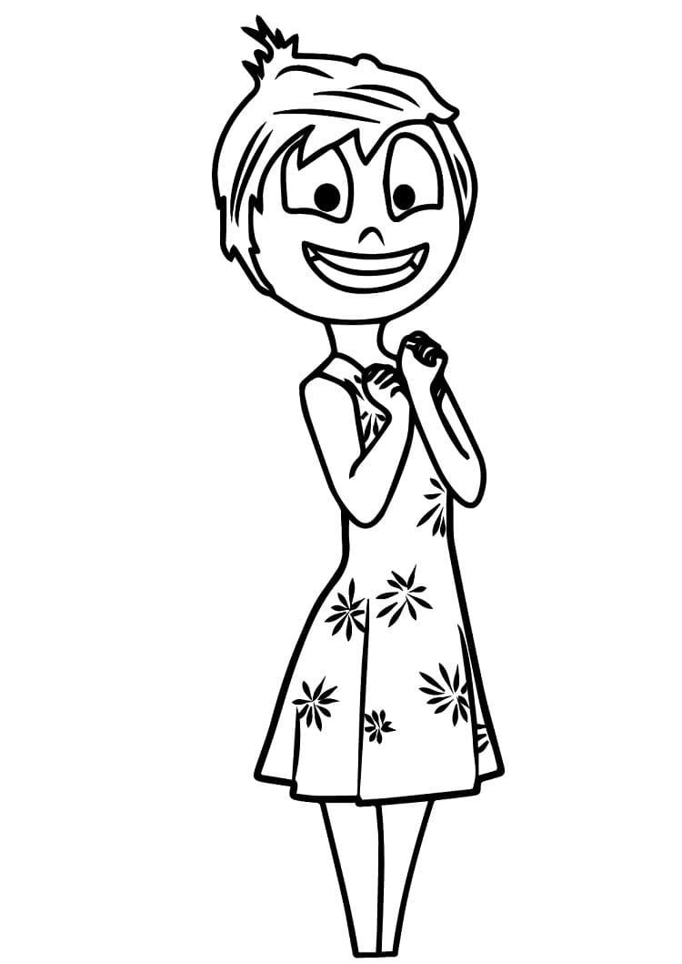 Desenho de Alegria Imprimivel Grátis para Colorir