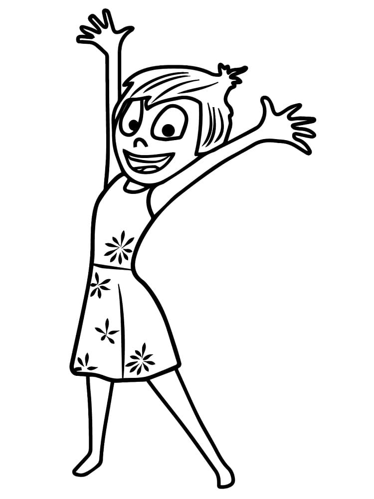 Desenho de Alegria Imprimivel para Colorir