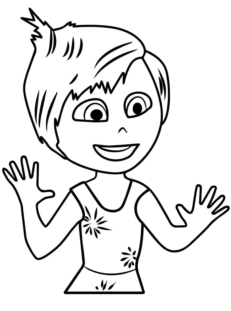 Desenho de Alegria Imprimivel para Crianças para Colorir