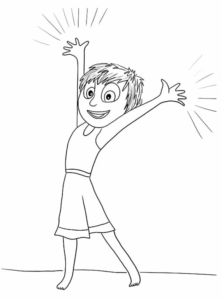 Desenho de Disney Pixar Alegria para Colorir