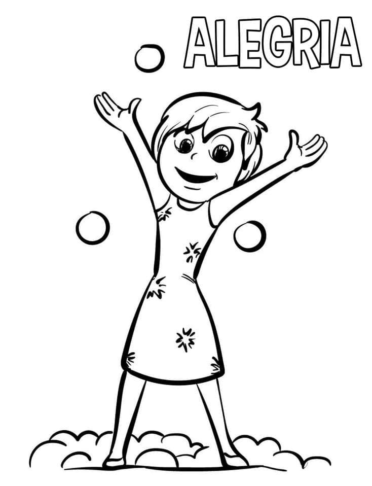 Desenhos de Alegria Divertida Mente para Colorir
