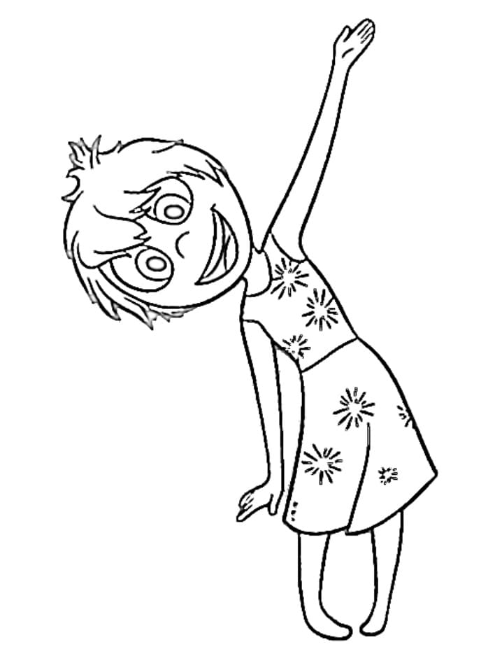 Desenho de Pintura de Alegria para Colorir