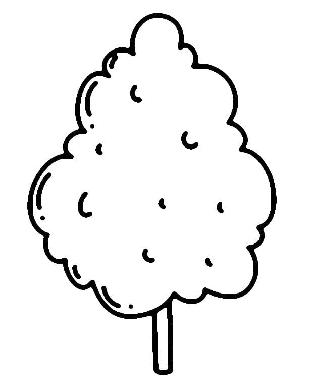 Desenho de Algodão Doce Fácil para Colorir