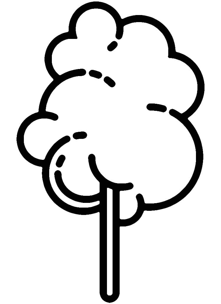 Desenho de Algodão Doce Grátis para Colorir