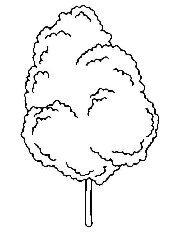 Desenho de Algodão Doce Grátis para Crianças para Colorir