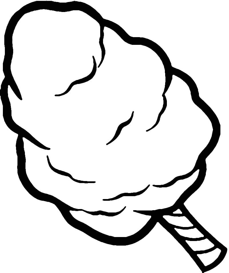 Desenho de Algodão Doce Imprimivel para Colorir