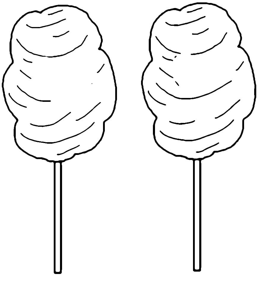 Desenho de Dois Algodão Doce para Colorir
