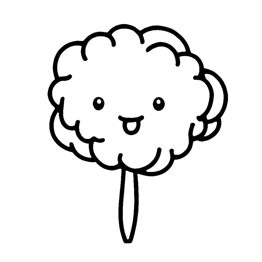 Desenho de Lindo Algodão Doce para Colorir