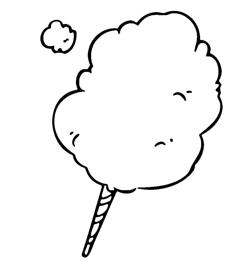 Desenho de um Algodão Doce para Colorir