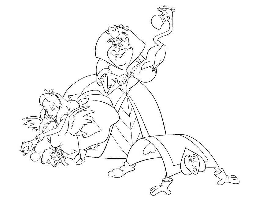 Desenho de Personagens de Alice no País das Maravilhas para Baixar